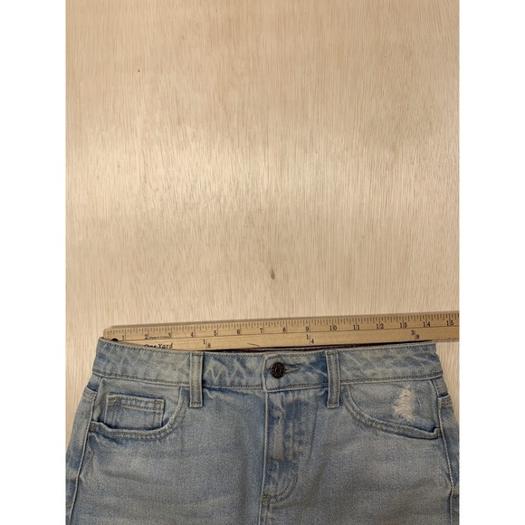 Women's Blue Cello Jeans‎ Asymmetrical Waist Short Denim Skirt Size Small - Picture 6 of 8